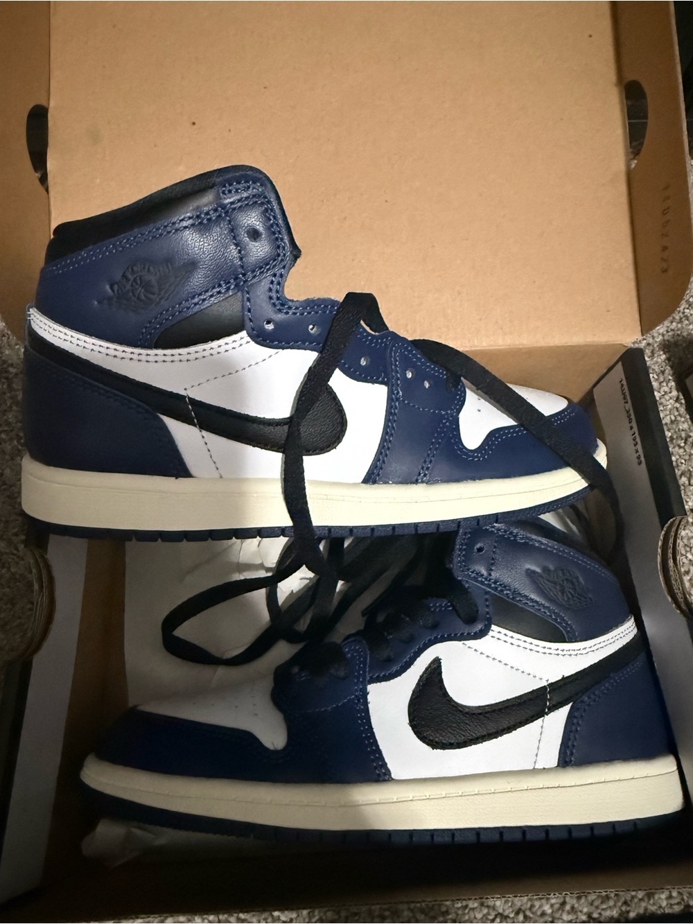 Jordan Kids High-Top Sneakers in Navy, White & Black